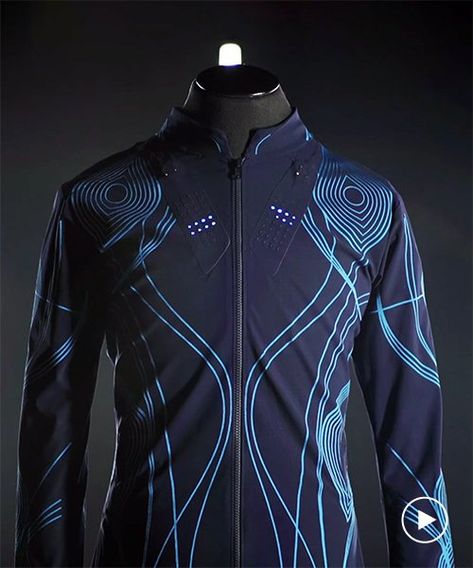 the sound shirt lets deaf people feel music using haptic sensors Technology Outfit, Sport Moodboard, Futuristic Minimalism, Technology Clothes, Feel Music, Abstract Tech, Smart Textiles, Tech Clothing, Galaxy Dress