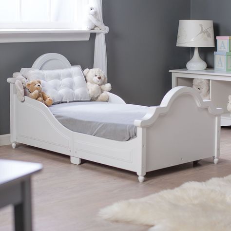 Kidkraft Raleigh Toddler Bed White - Help your young one make the transition to big-kid beds with the Kidkraft Raleigh Toddler Bed White. This smart and stylish transitional bed features ... Ikea Toddler Bed, White Toddler Bed, Big Kid Bed, Bed Black, Transitional Bedroom, Bed White, Toddler Beds, Toddler Rooms, Toddler Bedrooms