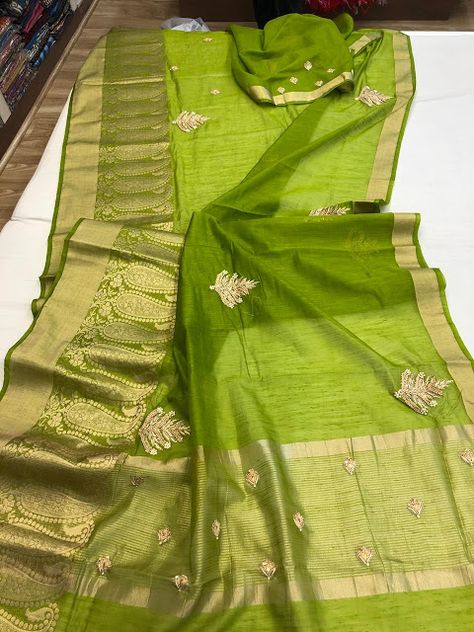 JUTE SILK FANCY SAREES WITH BLOUSE | ElegantFahionWear Jute Silk Saree, Churidar Designs, Baby Bangles, Fancy Sarees Party Wear, Blouse Hand Designs, Embroidered Blouse Designs, Pattu Saree, Elegant Saree, Classic Necklace