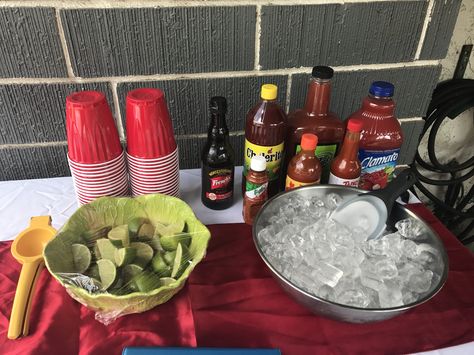 Michelada Station Ideas, Michelada Bar Station, Michelada Bar Ideas, Michelada Bar, Party Decorations For Adults, Mexican Bridal Showers, Mexican Baby Shower, Mexican Birthday Parties, Mexican Birthday