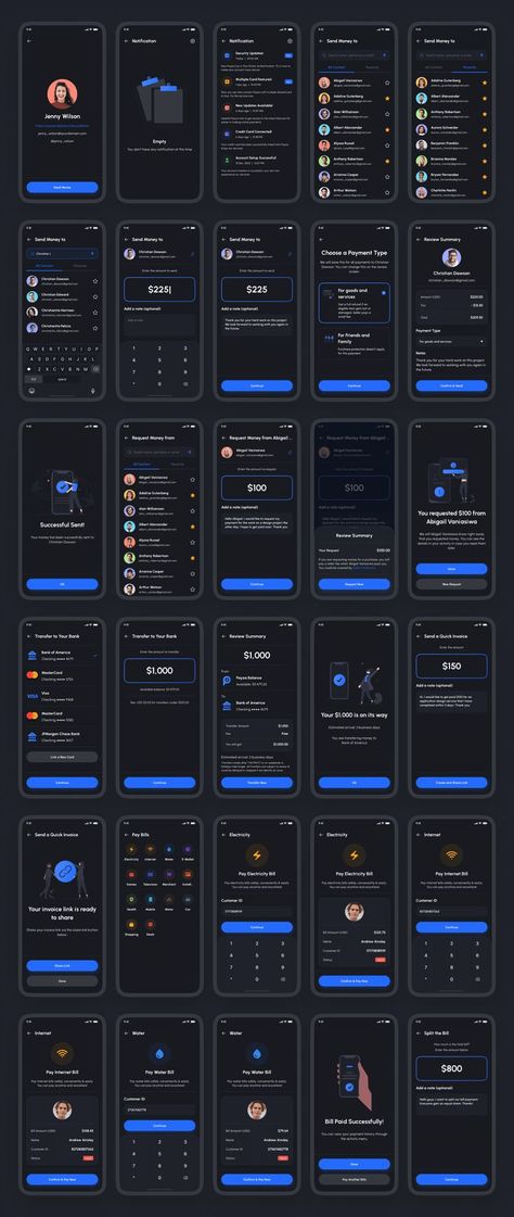 Payza - Finance, E-Wallet, & Online Payment App UI Kit Premium &amp; High Quality UI Kit with All Full Features of Finance, Digital Wallet, Banking, &amp; Online Payment App (iOS/Android Support, 225+ Screens, with Design System Included) App Character, Sprite Sheet, Character Sprite, Finance App, Banking App, Digital Wallet, Mobile Banking, Mobile App Ui, Application Design