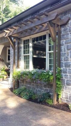 Window Arbor, Window Pergolas, Window Trellises, Garage Pergola, Garden Arbor, Exterior Makeover, Window Boxes, Bramble, Porch Patio