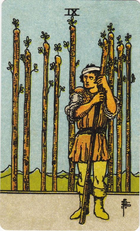 Nine Of Wands, Eight Of Wands, Rider Waite Tarot Cards, Tarot Horoscope, Pentacles Tarot, Owl Wings, Wands Tarot, Tarot Significado, Card Meanings