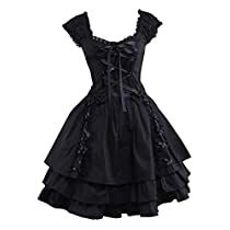 Lace Front Dress, Black Homecoming Dress, Emo Dresses, Lace Up Dress, Goth Dress, Layered Dress, New Rock, Gothic Dress, Dresses Lace