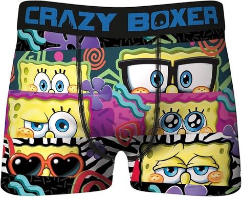 Crazy Boxers Spongebob Squarepants Heat Men's Underwear Boxer Briefs Large (36-38) Multi-color : Amazon.co.uk: Everything Else Mens Boxer Shorts, Mens Boxers, Lifestyle Clothing, Spongebob Squarepants, Boxer Shorts, Boxer Briefs, Black N Yellow, Swim Trunk, Fashion Store