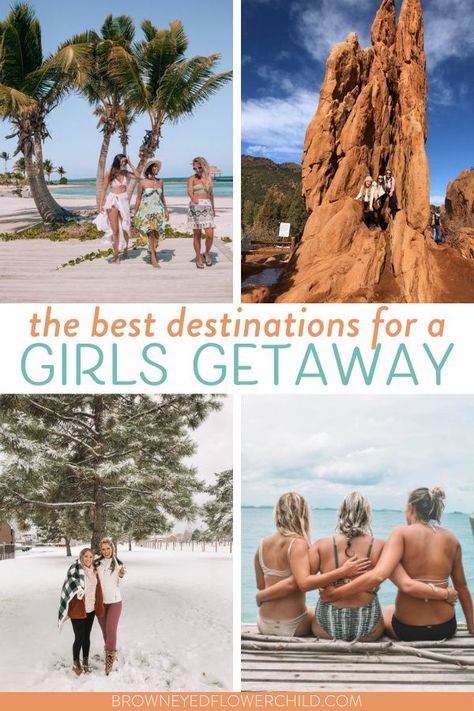 Girl trips are the best! There hasn’t been one girl trip I’ve been on where I didn’t have a blast. Discover the best girl trip destinations. If you are planning a girls getaway or a bachelorette party destination, these travel destinations are perfect for any kind of girls trip. | bachelorette destination ideas | trips to take in your 20s bucket lists | weekend trips in the us | travel destinations for college students | best travel destinations for singles | girls trip ideas | mom trip ideas Girls Trip Destinations, Clifton Beach, Bachelorette Party Destinations, Girls Vacation, Girls Getaway, Nature Girl, Weekend Trips, North America Travel, Best Cities