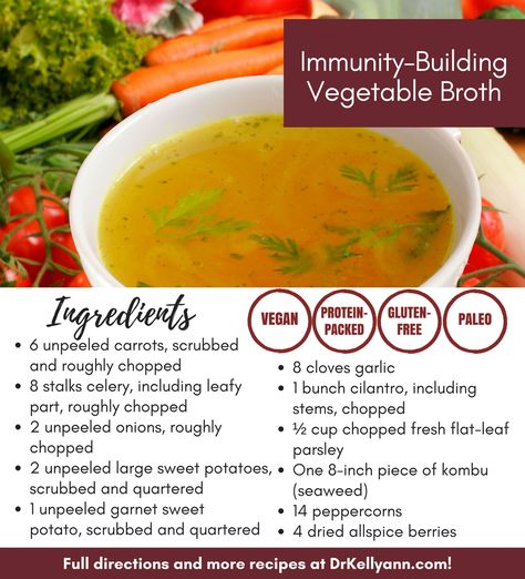 The collagen in bone broth is wonderful for healing your gut and stopping inflammation. It is possible to follow the bone broth diet if you are a vegetarian. This immunity-building vegetable broth pulls all the amazing nutrients out of fresh vegetables and delivers them straight to your cells–detoxing your body from the inside-out. Bone Broth Fast, Healing Your Gut, Detoxing Your Body, Broth Diet, Bone Broth Diet, Paleo Protein, Detox Diet Plan, Healthier Food, Vegetable Broth