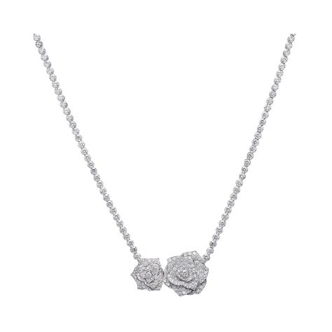 Piaget Necklace, Piaget Rose, Piaget Jewelry, White Gold Diamond Necklace, Luxury Jewelry Store, Necklace White Gold, White Gold Set, Pearl And Diamond Earrings, Luxury Necklace