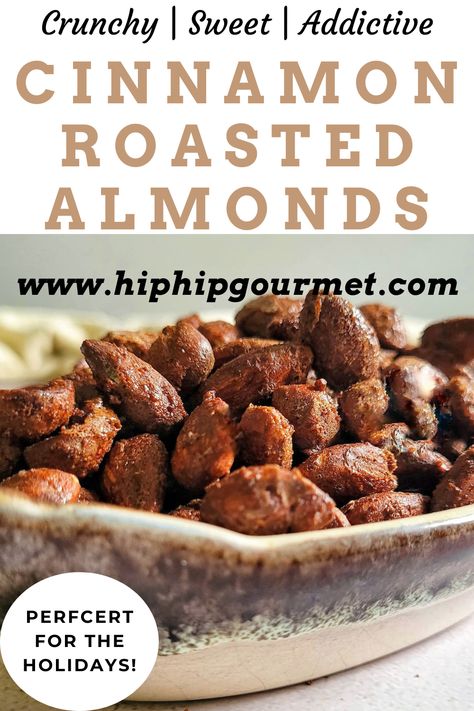 bowl of almonds Sweet Roasted Almonds, Roast Almonds In Oven, Roasting Almonds In The Oven, Roasted Almonds Oven, Almond Recipes Snacks, Cinnamon Almonds Recipe, Flavored Almonds Recipe, Cinnamon Sugar Almonds, Roasted Almonds Recipe