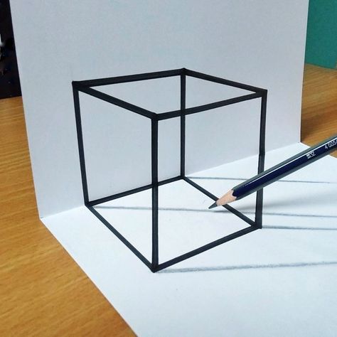 This pin is a 3D cube optical illusion drawing, How to draw a 3D cube illusion drawing. Tricky art of illusion drawing ideas watch this full video tutorial in my youtube channel. Illusion Drawing Ideas, Cube Illusion, 3d Illusion Drawing, Optical Illusions Drawings, Art Step By Step, Trick Art, Optical Illusion Drawing, 8th Grade Art, 3d Optical Illusions