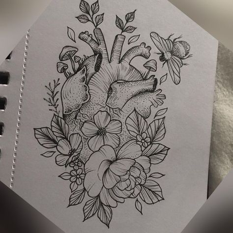 Pony Tattoo, Heart Flower Tattoo, Casino Tattoo, Anatomical Heart Tattoo, Kunst Tattoos, Shape Tattoo, Muster Tattoos, Painted Pony, Heart Drawing