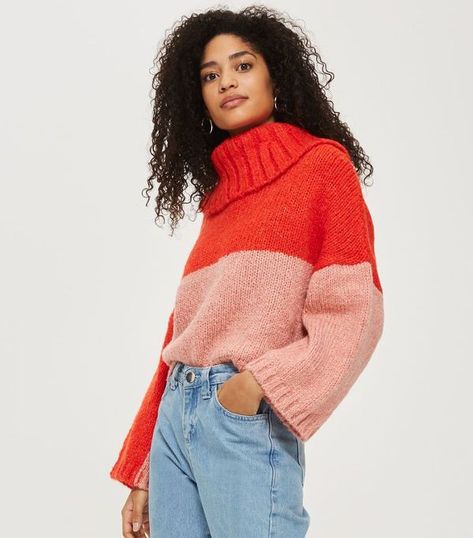 Colour Block Knitwear, Colour Block Knit Sweater, Colour Block Jumper, Colour Block Sweater, Model Illustration, Two Tone Sweater, Urban Fashion Editorial, 90s Urban Fashion, Urban Fashion Photography