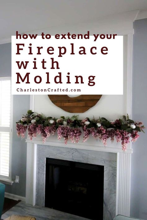 Transform your fireplace into a stunning focal point with molding! Learn how to extend its presence and add elegance to your space—all within budget. Join us on our One Room Challenge journey as we revamp our front room. #FireplaceDesign #Molding #HomeDecor #OneRoomChallenge Builder Grade Fireplace, Fireplace Renovation, Builder Grade, One Room Challenge, Handcrafted Decor, Building Projects, Diy Fireplace, Room Challenge, Fireplace Makeover