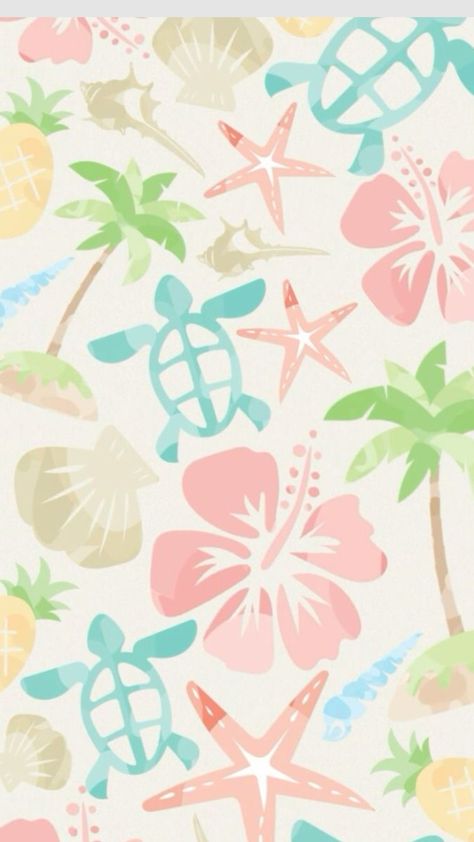 Background Image Girly, Summer Prints Wallpaper, Beachy Wallpapers, Beachy Wallpaper, Preppy Pineapple, Turtle Wallpaper, Whats Wallpaper, Pink Wallpaper Ipad, Iphone Wallpaper Preppy