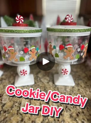 Candy Dish Diy, Candy Jars Diy, Christmas Candy Jars, Snow Crafts, Diy Christmas Candy, Christmas Crafty, Tree Cookies, Dollar Tree Christmas, Diy Cookie