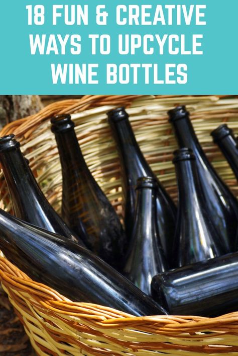 Forget about throwing your wine bottles in the recycling, instead do one of the these brilliant things. Reuse Wine Bottles Diy, Recycling Bottles Ideas, Garden Bottle Ideas, Recycle Wine Bottles Ideas, Recycling Wine Bottles, Use For Wine Bottles, Things To Do With Old Bottles, Upcycle Glass Bottles Diy Crafts, Mini Wine Bottle Crafts