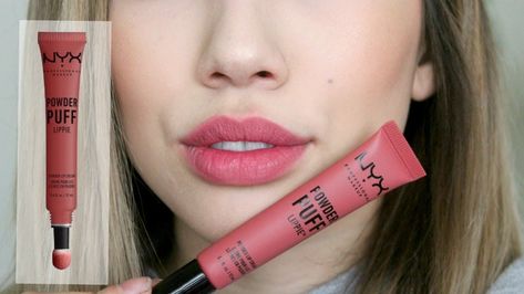 NYX Powder Puff Lippie in Best Buds Nyx Butter Lipstick Swatches, Nyx Matte Lipstick Swatches, Nyx Powder Puff, Nyx Powder Puff Lippie, Nyx Butter Lipstick, Nyx Powder, Nyx Lip Lingerie, Nyx Lipstick Matte, Nyx Soft Matte