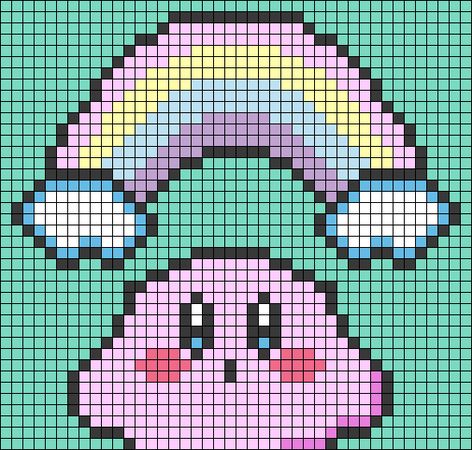 Patterns | BraceletBook Kirby Alpha Pattern, Kirby Video Game, Kirby Video, Kawaii Nintendo, Pixel Grid, Crochet Graphs, Grid Patterns, Pixel Art Templates, Pixel Crochet