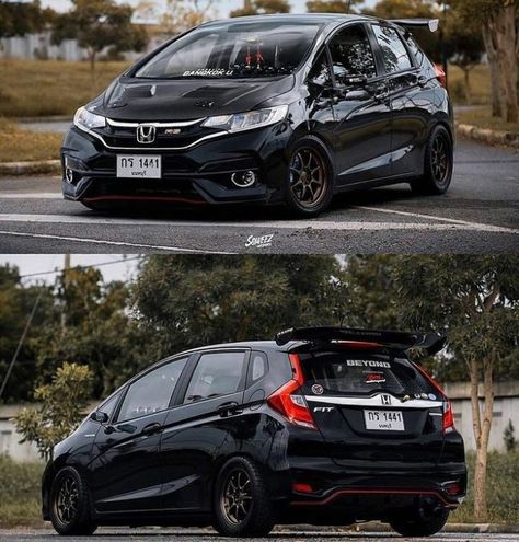 Honda Jazz Modification, Honda Jazz Modified, Honda Fit Modified, Car Modification Ideas, Honda Fit Hybrid, Honda Fit Sport, Jazz Gk5, Honda Vtec, Honda Civic Car