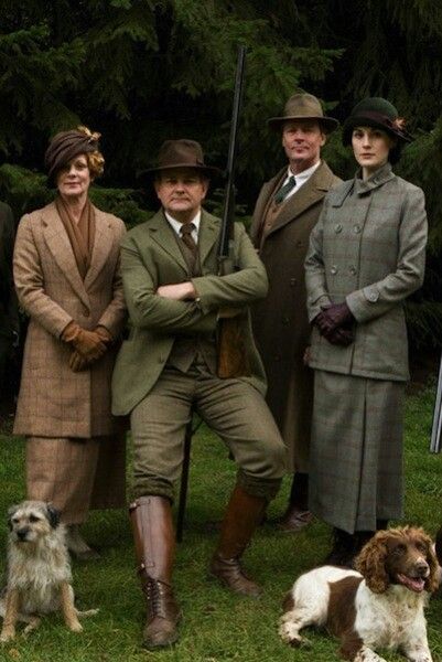 Tweed ~ Downton style Downton Abbey Costumes, The Hunting Party, Matthew Crawley, Downton Abbey Series, Hugh Bonneville, Julian Fellowes, Dowager Countess, Downton Abbey Fashion, Hunting Party