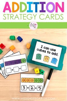 Manipulative Math Activities, Addition Projects Kindergarten, Addition Manipulatives Kindergarten, Math Cube Activities Kindergarten, Adding To 5 Kindergarten, Adding 1st Grade, Addition To 5 Activities, Counting On To Add Activities First Grade, Hands On Math Kindergarten