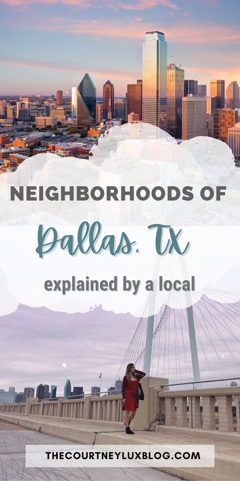 Wherever you go in Dallas, you’re sure to find something interesting, ranging from the hustle and bustle of the everyday urban life to vibrant parks, great food, and a thriving music and arts scene. Here are the most popular neighborhoods in Dallas. #dallas #texas #texastravel #travel Dallas Neighborhoods Map, Dallas Texas Neighborhoods, Living In Dallas Texas, What To Wear In Dallas Texas, Moving To Dallas Texas, Dallas Texas Outfits Summer, Things To Do In Dallas Texas, Dallas Texas Aesthetic, Downtown Dallas Texas