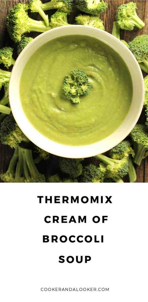 A cream of broccoli soup recipe so good, the kids will ask for seconds. #thermomix Cream Of Broccoli Soup Recipe, Broccoli Soup Healthy, Thermomix Healthy, Thermomix Soup, Thermomix Recipes Healthy, Broccoli Soup Recipe, Soups For Kids, Cream Of Broccoli, Cream Of Broccoli Soup