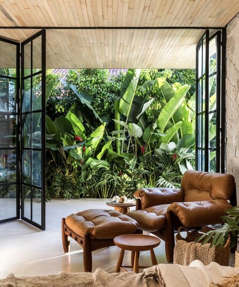 Eco Design Interior, Tropical House Design, Cozy Loft, Tropical Architecture, Hacienda Style, Casa Container, Green Architecture, Tropical House, Loft Design