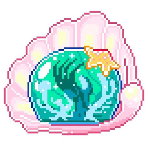 Pixel Seashell, Starfish Pixel Art, Tropical Pixel Art, Jellyfish Pixel Art Grid, Ocean Pixel Art, Sea Creature Pixel Art, Aquatic Pixel Art, Tropical Icons, Summer Widgets