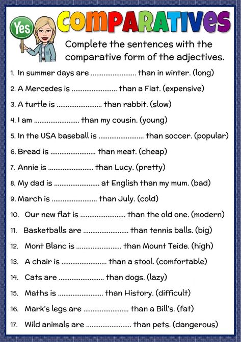 Comparatives online worksheet for elementary. You can do the exercises online or download the worksheet as pdf. As As Worksheets, As As Comparative Worksheet, Superlative And Comparative Worksheet, Comparative Adjectives Exercises, Comparatives And Superlatives Worksheets, Comparatives Worksheet, Comparative Adjective, Comparative Adjectives Worksheet, Comparative Superlative