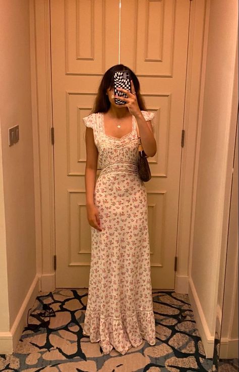 Modest Summer Aesthetic, Spring Dresses Aesthetic, Maxi Dress Aesthetic, Style Roots, Lace Long Prom Dress, Mermaid Sweetheart, Prom Dress Evening, Chiffon Floral, White Chiffon