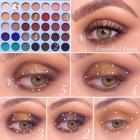 Today's eye look:) Eyeshadow- @morphebrushes X @jaclynhill Palette 1. Buns- transition shade 2. Hunts- crease shade and blend on to the… Markup Ideas, Morphe Palette Looks, Jacklyn Hill Palette, Jaclyn Hill Makeup, Jaclyn Hill Palette Looks, Makeup Boxes, Jaclyn Hill Eyeshadow Palette, Diy Wedding Makeup, Makeup Morphe