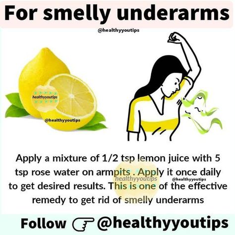 Smelly Underarms, Smelly Armpits, Natural Skin Care Ingredients, Clear Healthy Skin, Natural Skin Care Remedies, Dark Underarms, Good Skin Tips, Skin Care Face Mask, Beauty Tips For Glowing Skin