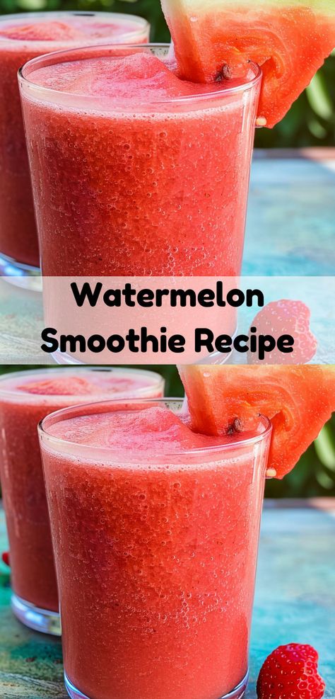 Craving a new summer drink? Our Watermelon Smoothie Recipe is perfect! One of the best watermelon smoothie recipes, it’s a refreshing addition to your summer recipes collection. Watermelon Slushie Recipe, Watermelon Smoothie Recipe, Watermelon Recipes Drinks, Frozen Fruit Smoothie Recipes, Watermelon Smoothie Recipes, Frozen Fruit Smoothie, Watermelon Smoothie, Watermelon Drink, Slushie Recipe