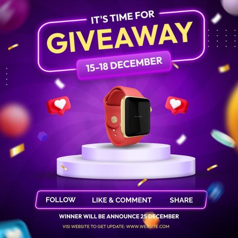 Instagram Giveaway Post Ideas, Giveaway Poster Design Ideas, Giveaway Flyer Design, Giveaway Design Ideas, Giveaway Post Design, Giveaway Ideas Instagram Design, Contest Flyer Design, Giveaway Post Ideas, Giveaway Poster Design