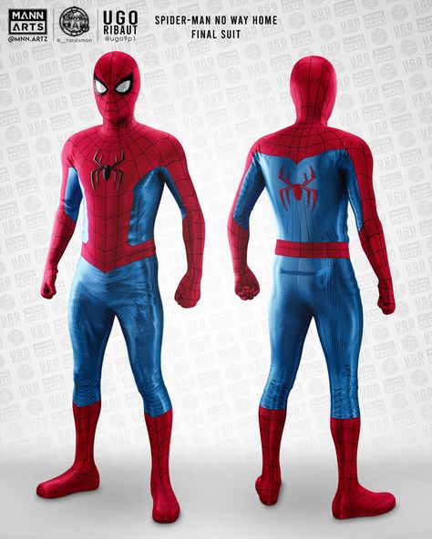 Spider-Man No Way Home Final Suit - by me, TardisMan and Ugo Ribaut : Spiderman New Spiderman Suit, Spiderman Design, Spiderman No Way Home, All Spiderman, Spiderman Suits, Spiderman Pictures, No Way Home, Tom Holland Spiderman, Marvel Spiderman Art