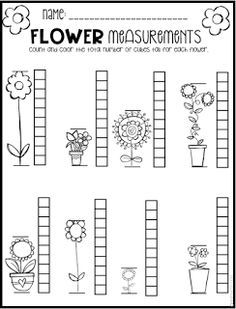 Spring Math and Literacy Printables and Worksheets for Pre-K and Kindergarten Spring Math Kindergarten, Spring Math Worksheets, Measurement Kindergarten, Spring Worksheet, Pre K Worksheets, Spring Kindergarten, Learn Math, Spring Math, Literacy Worksheets