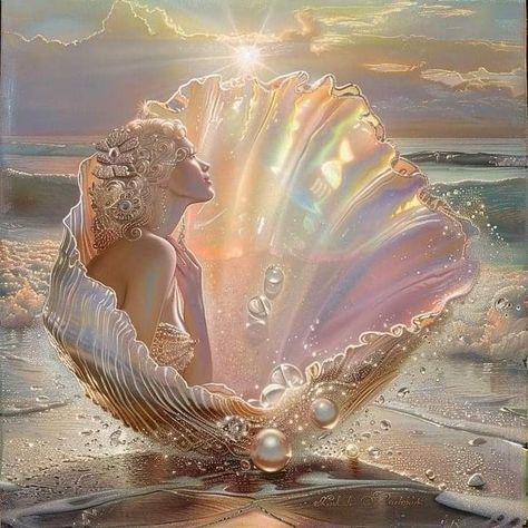 Aphrodite Goddess Art, Goddess Dancing, Lady Aphrodite, Light On Water, Sunset Kiss, Lady Marmalade, Goddess Aphrodite, Avatar Films, Mermaid Painting