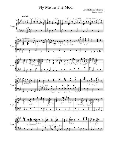 Download and print in PDF or MIDI free sheet music for fly me to the moon by Frank Sinatra arranged by Viddu for Piano (Solo) Fly Me To The Moon, Across The Stars Sheet Music, Rises The Moon Piano Sheet Music, Fly Me To The Moon Lyrics, Mice On Venus Sheet Music, Piano Sheet Music Pdf, Free Piano Sheets, Fly Me To The Moon Piano Sheet Music, Free Printable Sheet Music