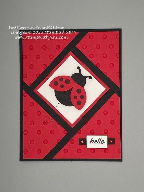 Ladybug Cards, Hello Ladybug, Catalog Ideas, Hello Cards, Lady Bugs, Card Making Tutorials, Friendship Cards, Little Monkeys, Punch Cards