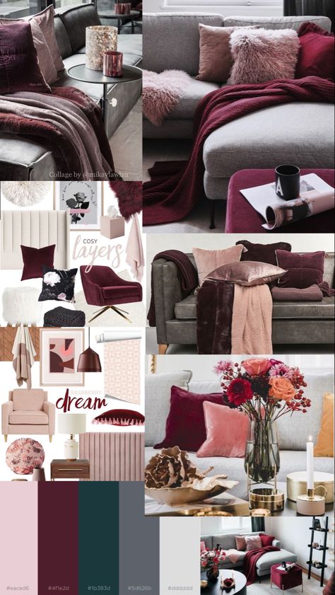 Burgundy And Pink Room Ideas, Maroon Decor Living Room, Burgundy Grey Living Room, Burgundy Office Decor Ideas, Wine Color Decor, Burgundy Couches Living Room Decor, Burgundy Color Combinations Living Room, Burgundy And Pink Living Room, Burgundy And Beige Living Room