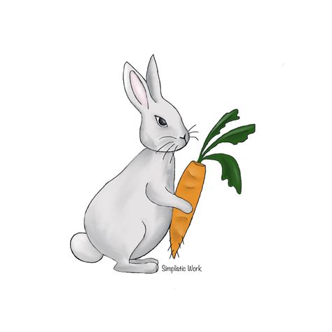 Check out this simple hand drawn bunny with a carrot. #easter #bunny #spring #drawing #handdrawn #simple #simplistic #simplisticwork Simple Bunny Drawing, Carrot Drawing, Bunny With Carrot, Spring Drawing, Easter Drawings, Bunny Drawing, Bunny Rabbit, Easter Bunny, Carrots