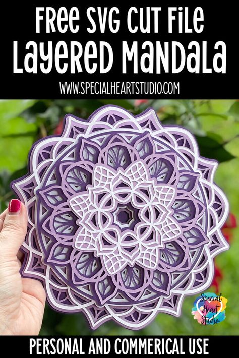 Layered Mandala Svg Free Cricut, 3d Layered Mandala Svg Free, Mandela Art Svg Free, Mandala Cricut Projects, Mandala Svg Free Files, 3d Mandala Svg Free, Free Svg Mandala Files For Cricut, Free 3d Mandala Svg Files For Cricut, 3d Cardstock Projects Cricut