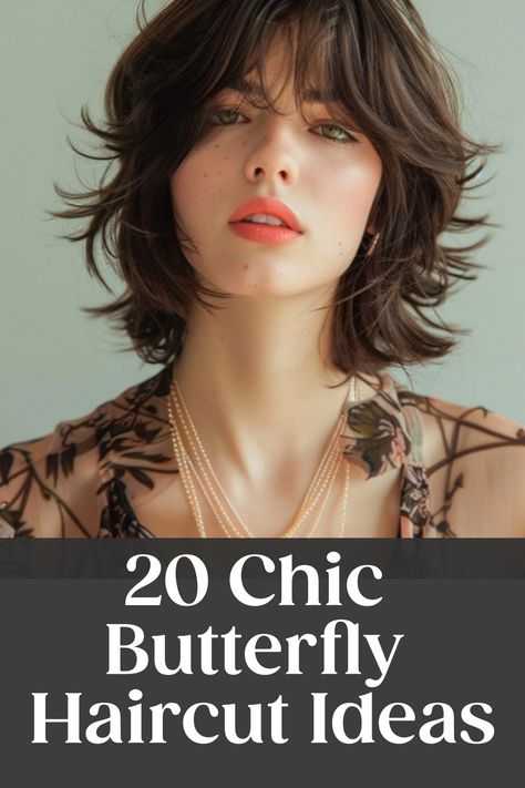 20 Chic Butterfly Haircut Ideas Butterfly Cut Shoulder Length, Medium Butterfly Cut, Butterfly Short Haircut, Butterfly Bob Haircut, Butterfly Haircut For Short Hair, Butterfly Cut Short Hair, Short Butterfly Cut, Short Butterfly Haircut, Butterfly Haircut Short