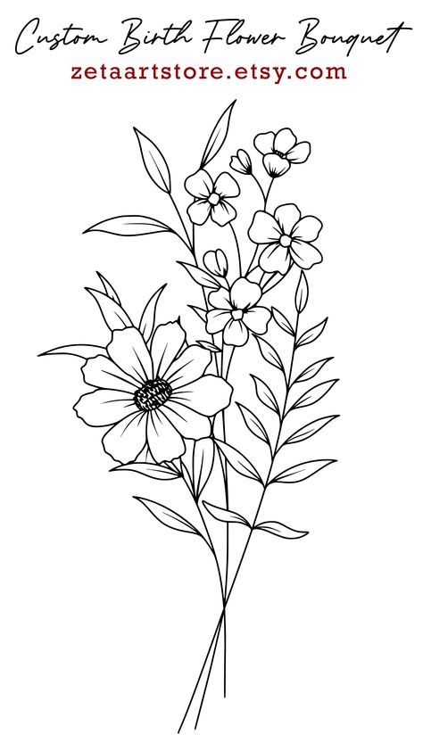 Larkspur And Cosmos Flower Tattoo, Larkspur And Cosmos Tattoo, Larkspur Tattoo, Tattoo Design For Women, Birth Flower Tattoos, Tattoo Designs For Women, Tattoo Tattoo, Birth Flower, Birth Flowers