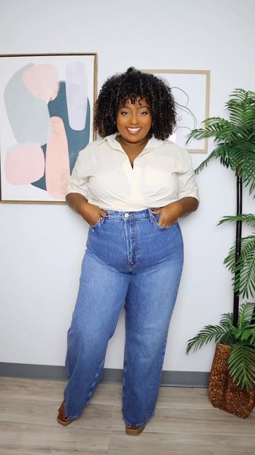 Plus Size Wide Leg Jeans Outfit Fall, Plus Size Wide Leg Jeans Outfit, Wide Leg Jeans Outfit Plus Size, High Waisted Wide Leg Jeans Outfit, Jeans Outfit Plus Size, Wide Leg Jeans Winter, Madewell Wide Leg Jeans, Wide Leg Jeans Outfits, Mid Size Outfits