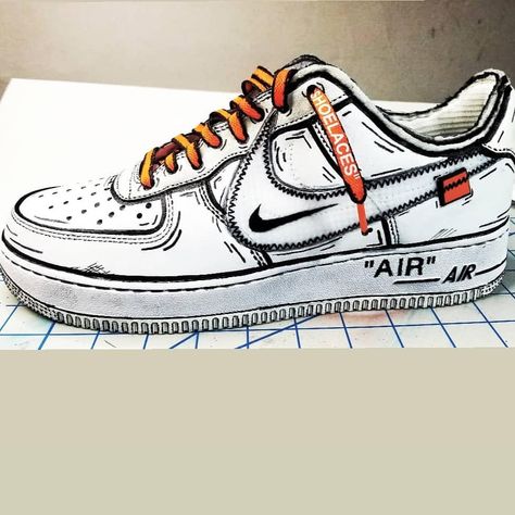 Nike Custom Orange Sneakers, Air Force 1 Cartoon, Nike Air Force 1 Cartoon, Cartoon Air Force 1, Nike Air Force Cartoon Custom, Painted Shoes Diy, Custom Sneakers Diy, Air Force 1s, Shoes Wallpaper