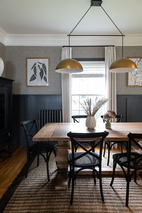 Dining Room Paneling, Marsh House, Moody Interior Design, Manchester New Hampshire, Cottage Interior Design, Interior Design Help, Chic Dining Room, Chic Interior Design, Cottage Interior