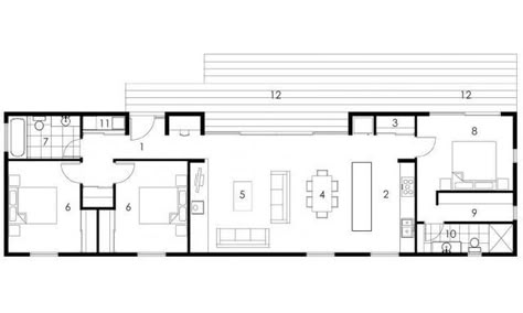 Rectangle House Plans, Rectangle House, Narrow House Plans, Long House, Modern Barn House, Narrow House, Shed Homes, Cottage House Plans, Modern House Plans