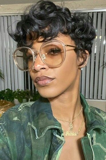 Curly Short Pixie, Pixie Wigs For Black Women, Wigs For Black Women Curly, Wigs Curly Hair, Lace Front Wigs Curly, Curly Wigs With Bangs, Finger Waves Short Hair, Curly Wigs For Black Women, Pixie Wigs